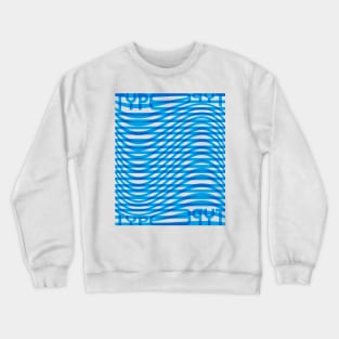 Type Wave (Cyan Blue) Crewneck Sweatshirt